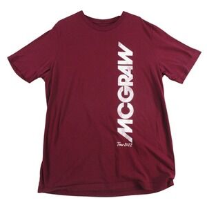 Tim McGraw Tour 2022 Concert T-Shirt Maroon Graphic Tee Mens XL Country Music